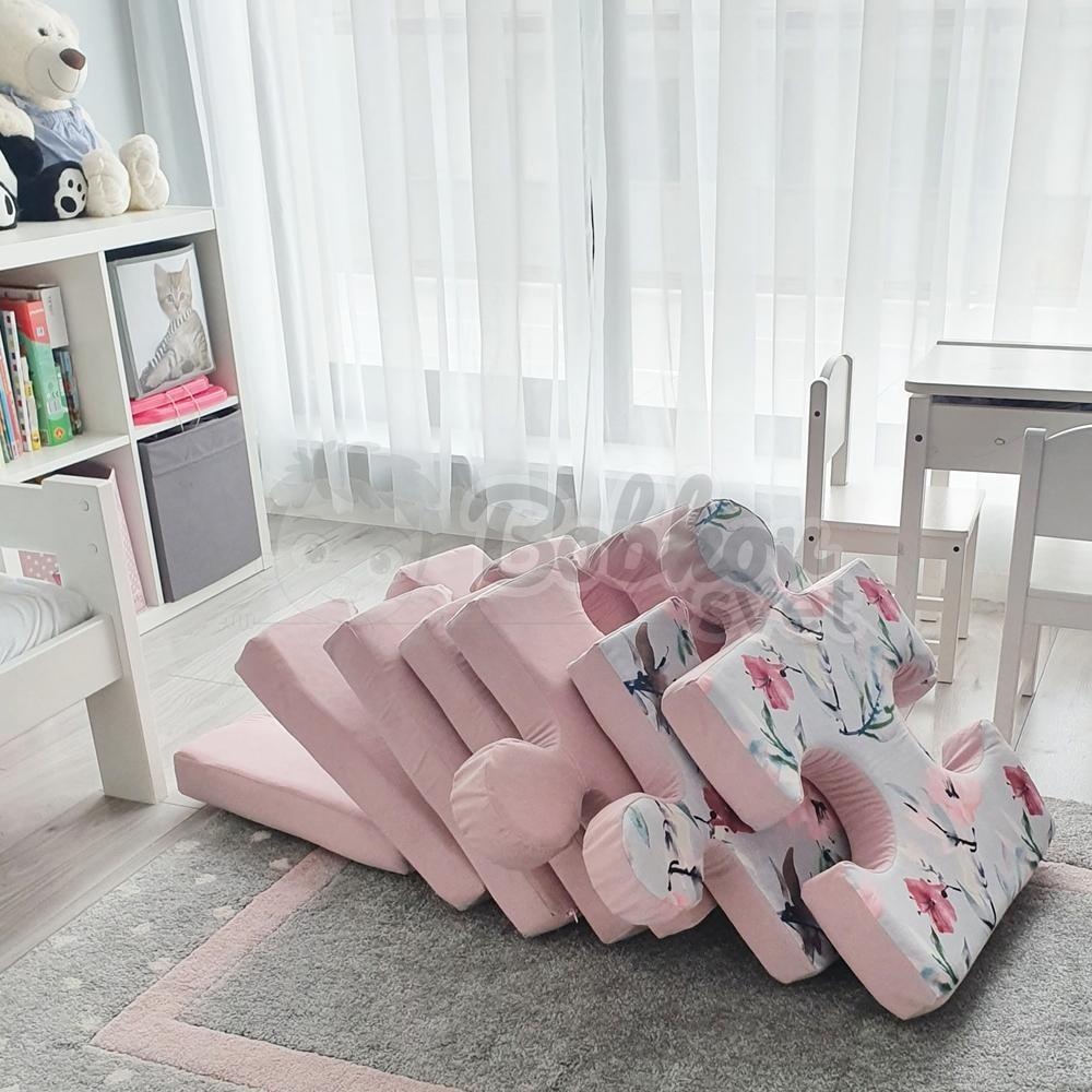 Veľké PUZZLE - podložka na hranie 150 x 150 cm - PINK