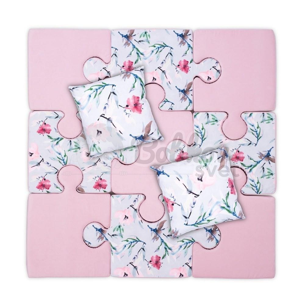 Veľké PUZZLE - podložka na hranie 150 x 150 cm - PINK