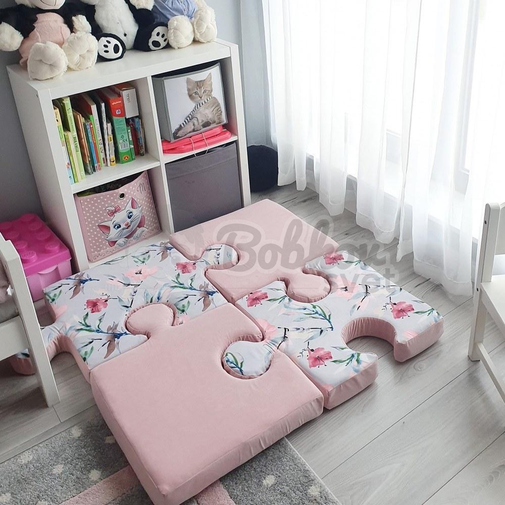 Veľké PUZZLE - podložka na hranie 150 x 150 cm - PINK