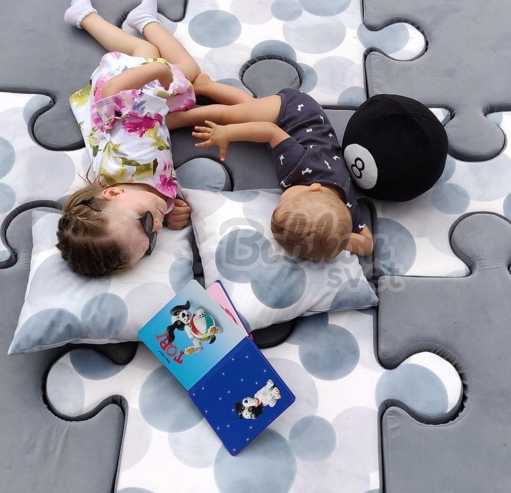Veľké PUZZLE - podložka na hranie 150 x 150 cm - GRAY