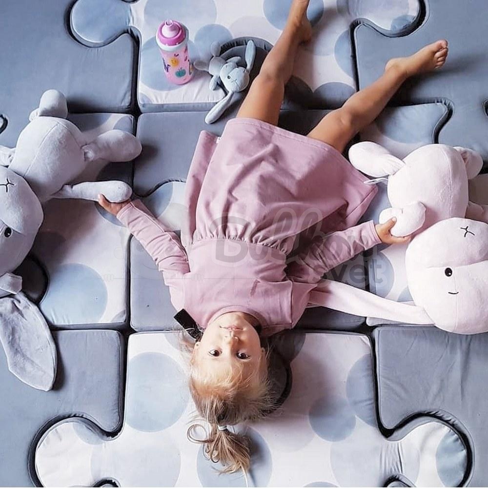 Veľké PUZZLE - podložka na hranie 150 x 150 cm - GRAY