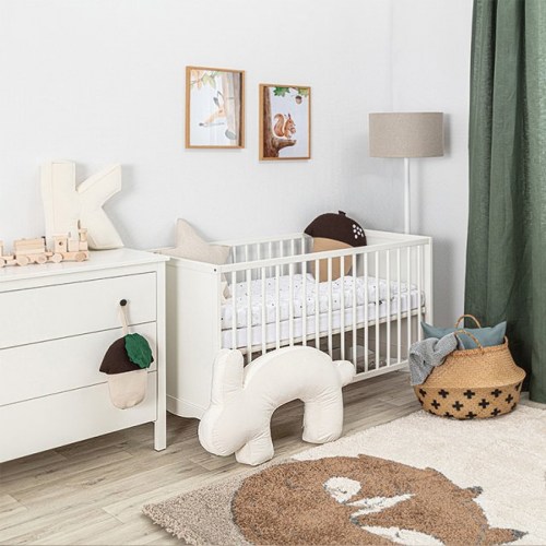 Dojčiaci vankúš ELIT velvet / dekoračný vankúš v tvare zajaca BUNNY - tvarovaný vankúš na kojenie