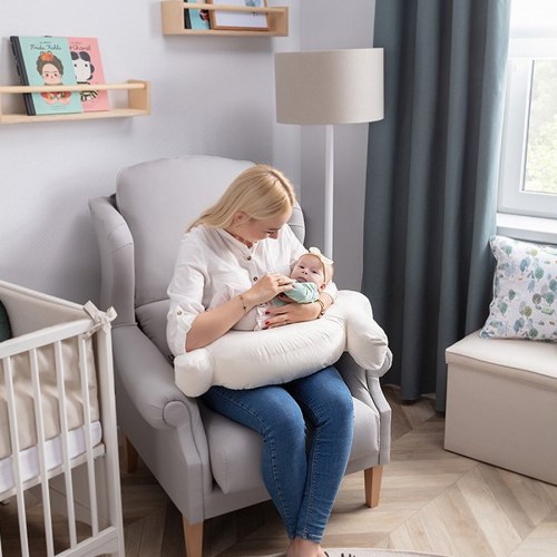 Dojčiaci vankúš ELIT velvet / dekoračný vankúš v tvare zajaca BUNNY - tvarovaný vankúš na kojenie