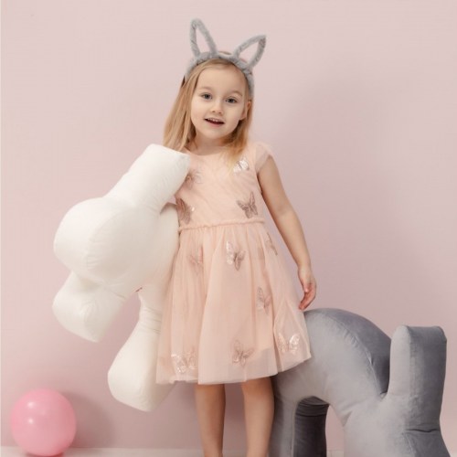 Dojčiaci vankúš ELIT velvet / dekoračný vankúš v tvare zajaca BUNNY - tvarovaný vankúš na kojenie