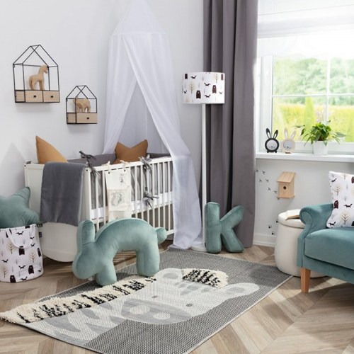 Dojčiaci vankúš ELIT velvet / dekoračný vankúš v tvare zajaca BUNNY - tvarovaný vankúš na kojenie