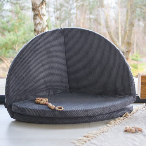 Skladacia hracia podložka - ajaBaby Ø 130 cm BOHO ŠTÝL VELVET