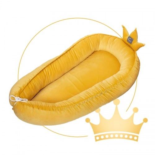 Zamatové hniezdo pre bábätko DAMANI edícia CROWN