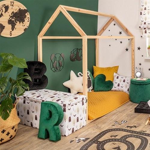 Dekoračný vankúš do izby VELVET písmená z abecedy