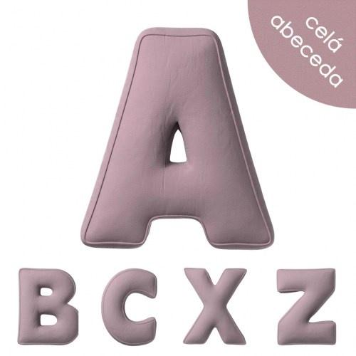 Dekoračný vankúš do izby VELVET písmená z abecedy