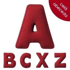 Dekoračný vankúš do izby VELVET písmená z abecedy