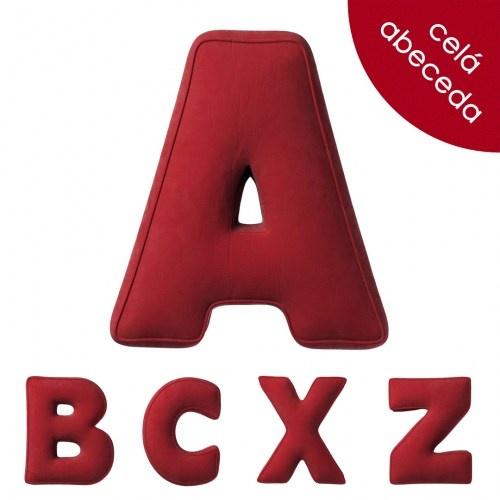 Dekoračný vankúš do izby VELVET písmená z abecedy