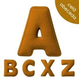 Dekoračný vankúš do izby VELVET písmená z abecedy