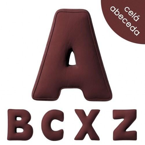 Dekoračný vankúš do izby VELVET písmená z abecedy