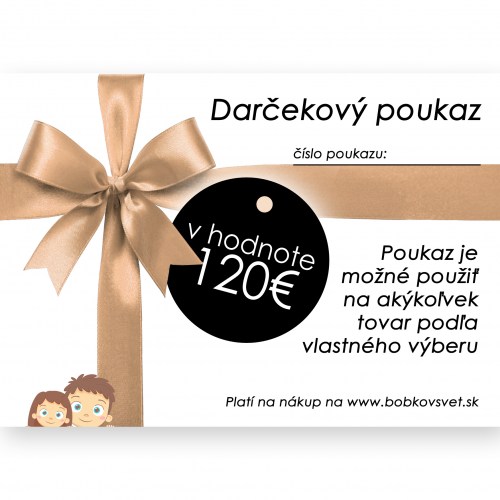 Darčekové poukážky na nákup v eshope