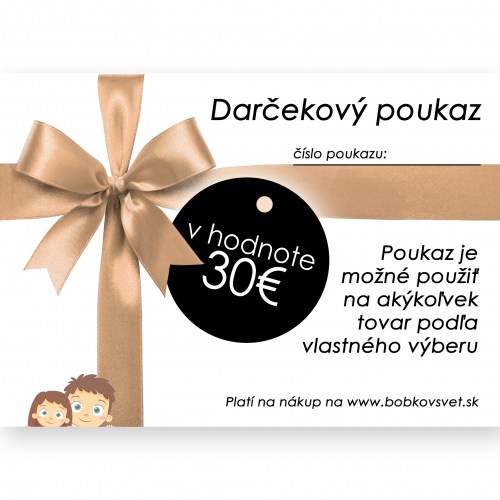 Darčekové poukážky na nákup v eshope