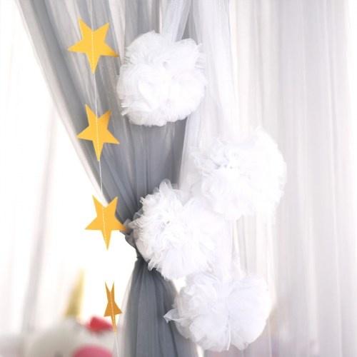 Jemné tylové POM POMY - POMPOMS / dekorácia do detskej izbičky