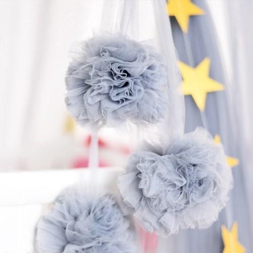 Jemné tylové POM POMY - POMPOMS / dekorácia do detskej izbičky