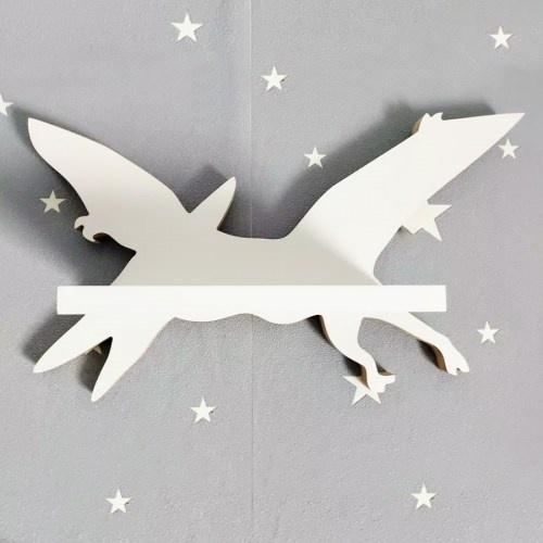 Drevená detská polička na stenu DINO Pterodaktyl