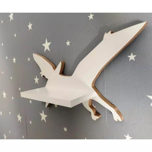 Drevená detská polička na stenu DINO Pterodaktyl