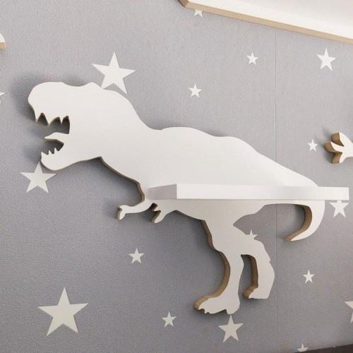 Drevená detská polička na stenu DINO - model Tyranosaurus