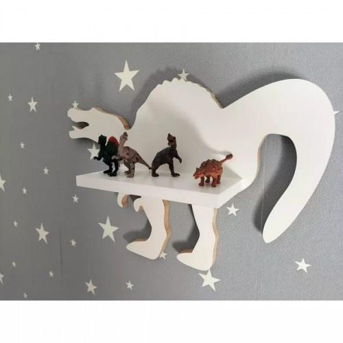 Drevená detská polička na stenu DINO 