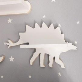 Drevená detská polička na stenu DINO - model Stegosaurus