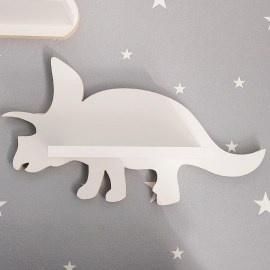 Drevená detská polička na stenu DINO - model Triceratops