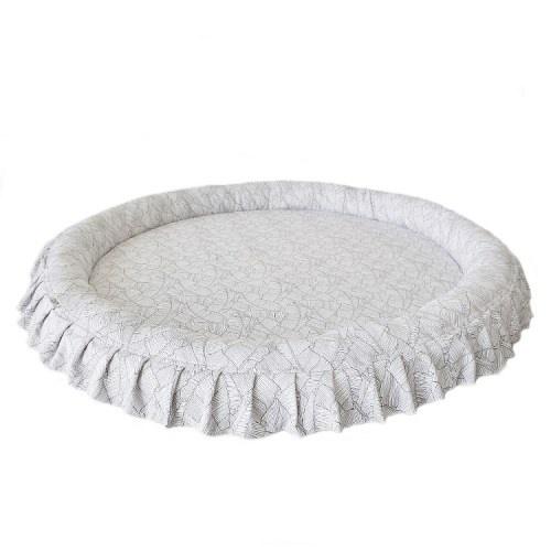 Detské hniezdo okrúhle s volánom / podložka na hranie 120 cm