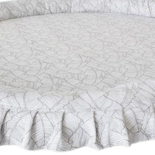 Detské hniezdo okrúhle s volánom / podložka na hranie 120 cm