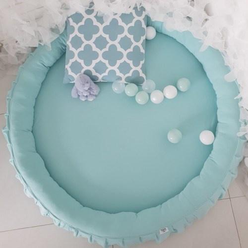 Detské hniezdo okrúhle s volánom / podložka na hranie 120 cm