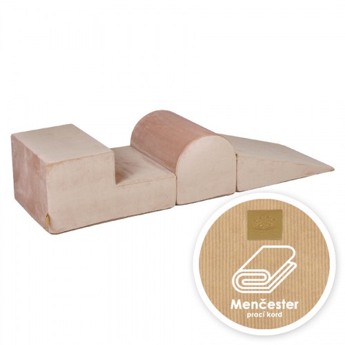 Penová hracia zostava na cvičenie - VELVET Corduroy / MENČESTER - sada sa skladá zo 3 prvkov.