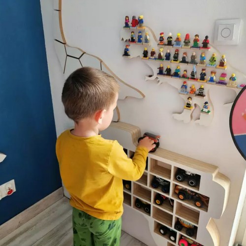 Veľký organizér na malé autíčka / angličáky - model - MONSTER TRUCK