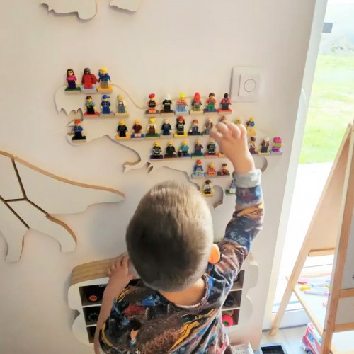 Organizér polička na LEGO figúrky postavičky - polička na LEGO