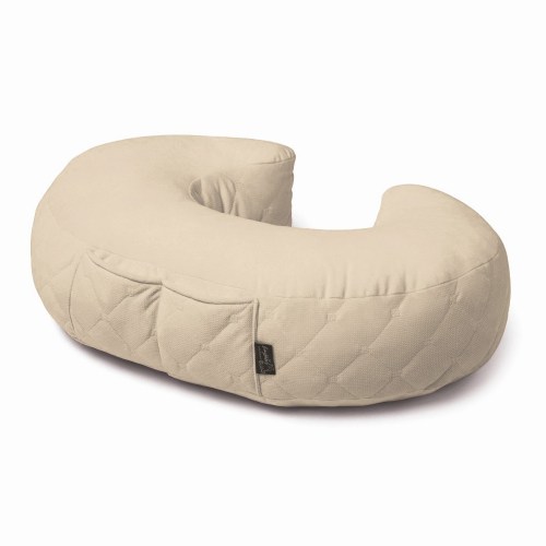 Flexibilný a tvarovaný vankúš na kojenie VELVET s vreckami / pohodlné dojčenie