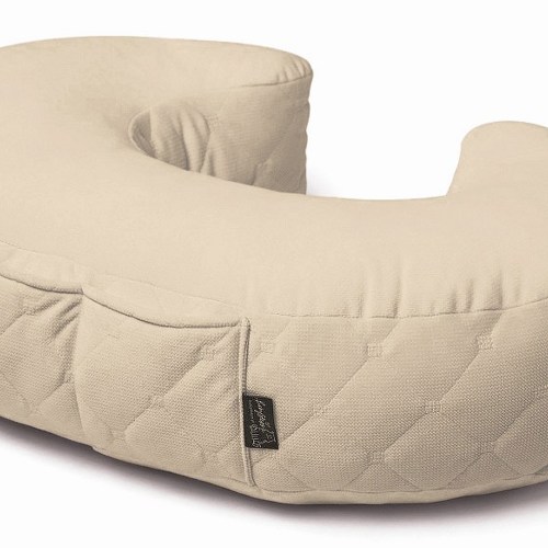 Flexibilný a tvarovaný vankúš na kojenie VELVET s vreckami / pohodlné dojčenie