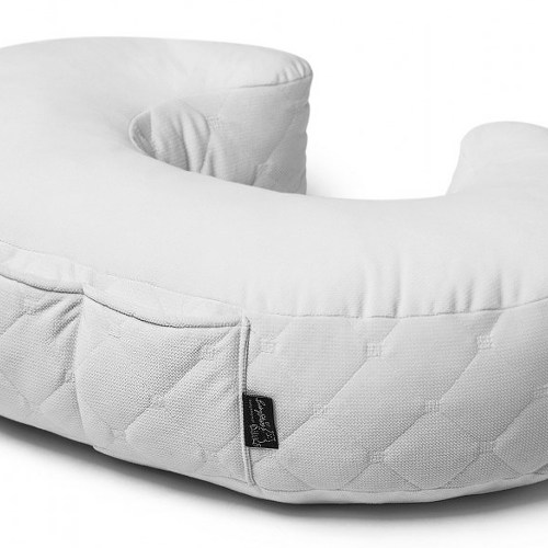 Flexibilný a tvarovaný vankúš na kojenie VELVET s vreckami / pohodlné dojčenie