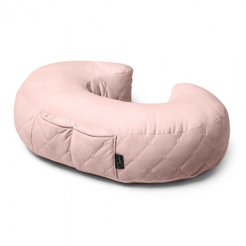 Flexibilný a tvarovaný vankúš na kojenie VELVET s vreckami / pohodlné dojčenie