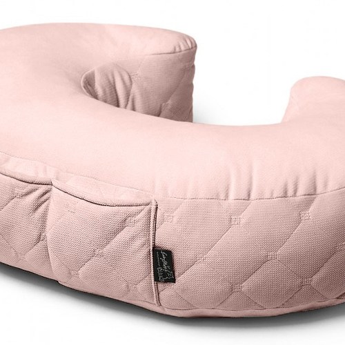 Flexibilný a tvarovaný vankúš na kojenie VELVET s vreckami / pohodlné dojčenie