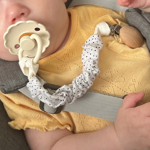 Klip / bavlnená retiazka na cumlík INFANT RETRO