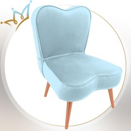 LUXURY detské kresielko / stolička SRDCE VELÚR