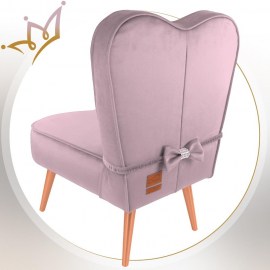 LUXURY detské kresielko / stolička SRDCE VELÚR