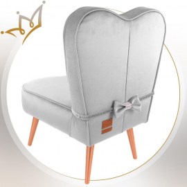 LUXURY detské kresielko / stolička SRDCE VELÚR