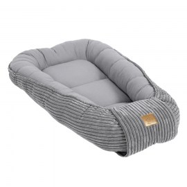 Rebrované menčestrové hniezdo pre bábätko MeowBaby - Corduroy Estetic