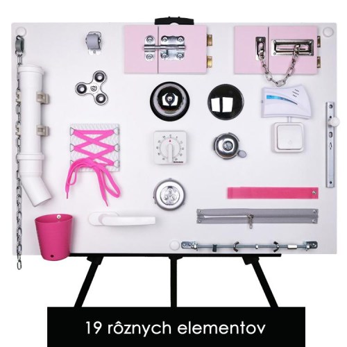 Veľká manipulačná doska / activity board 70cm - Montessori tabuľa pre deti