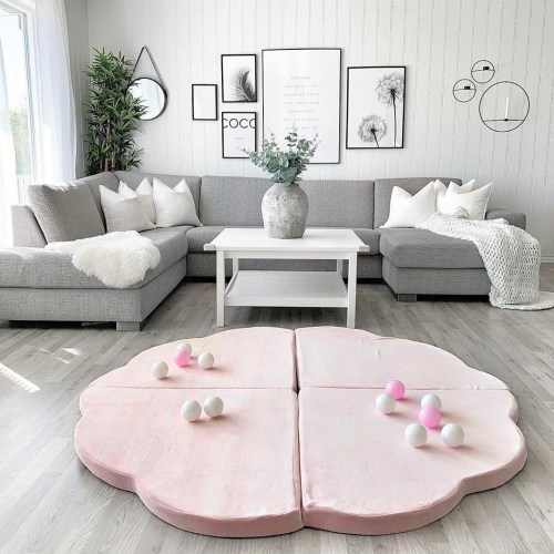 Detská podložka na hranie MeowBaby® 160x160cm obláčik