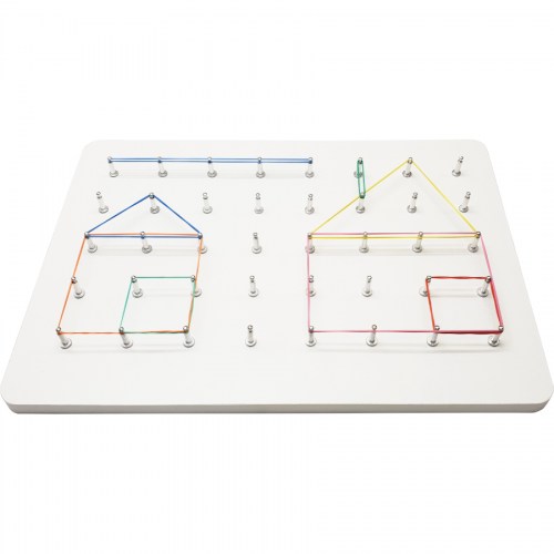 Geoboard - náučná hra / drevená doska s gumičkami 35cm - GEOPLÁN