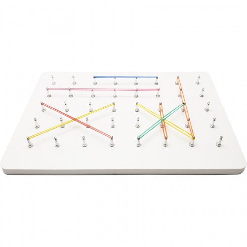 Geoboard - náučná hra / drevená doska s gumičkami 35cm - GEOPLÁN