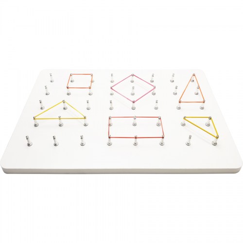 Geoboard - náučná hra / drevená doska s gumičkami 35cm - GEOPLÁN