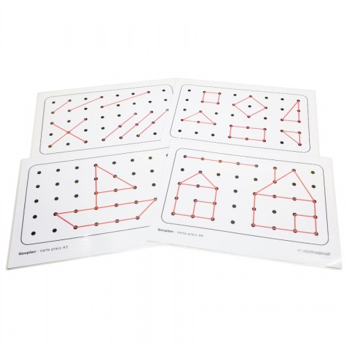 Geoboard - náučná hra / drevená doska s gumičkami 35cm - GEOPLÁN