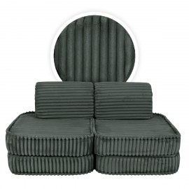Rozkladacia variabilná pohovka SOFA BASIC Churros hard - pohovka pre deti s hrubým dezénom / lehátko pre deti - 120 cm